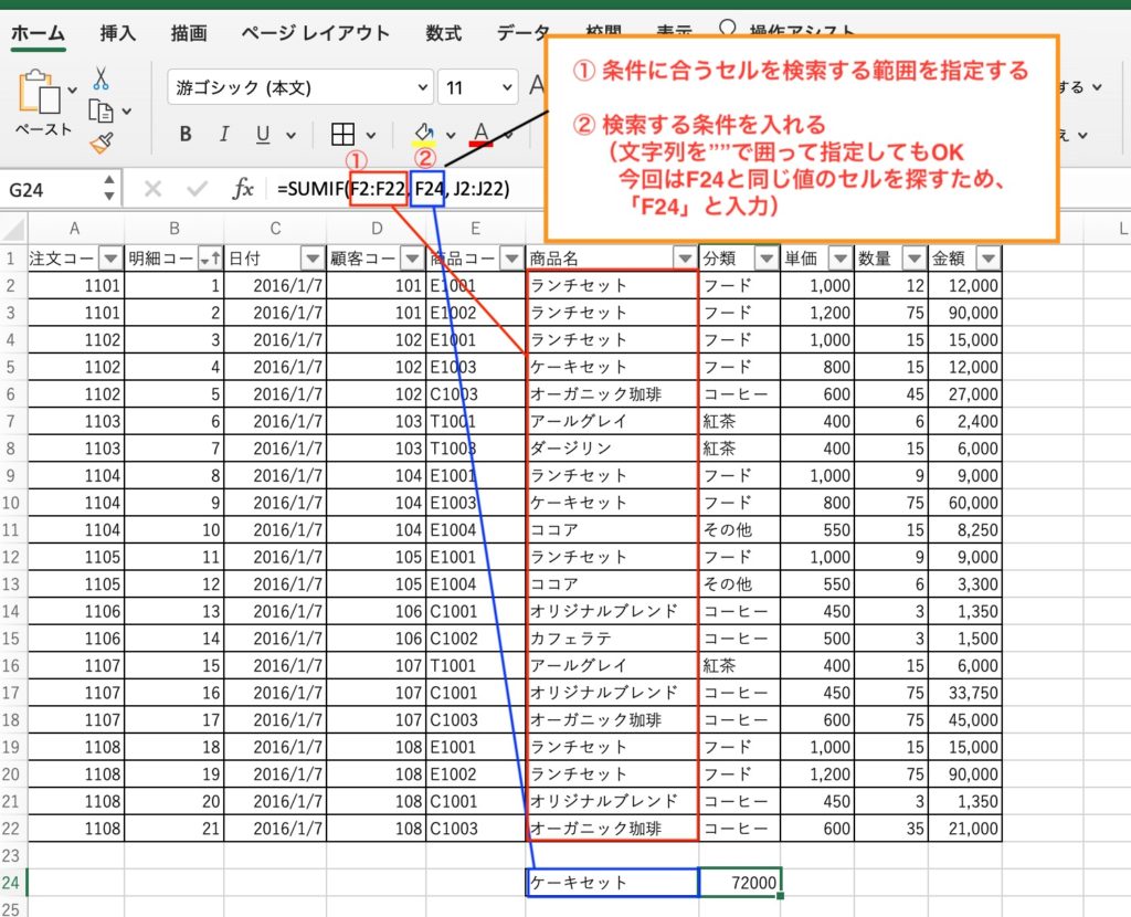 選択範囲