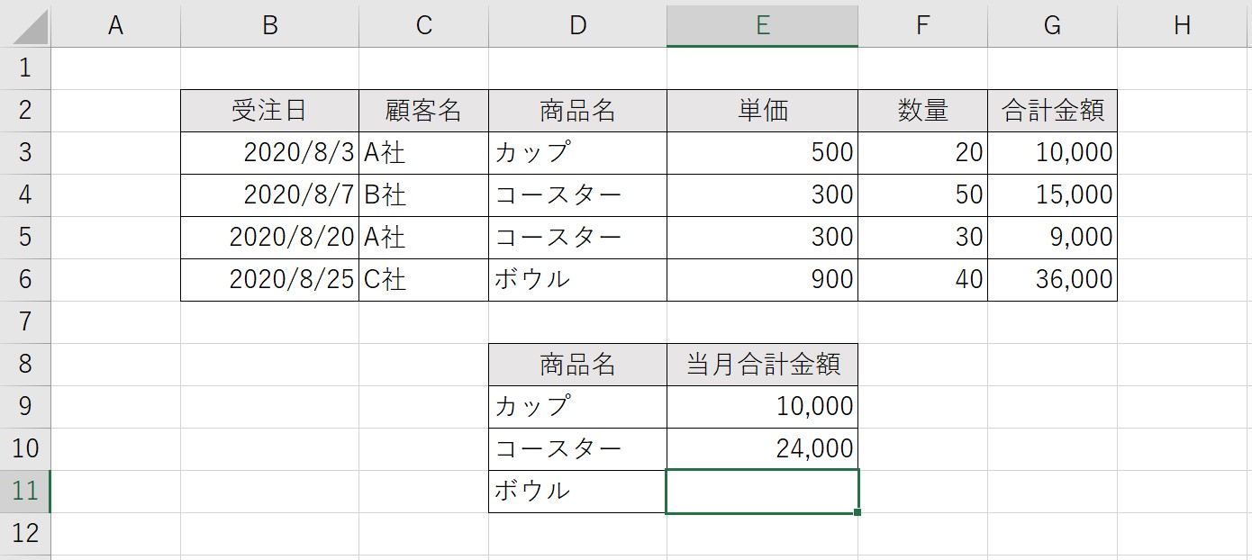 SUMIF関数03