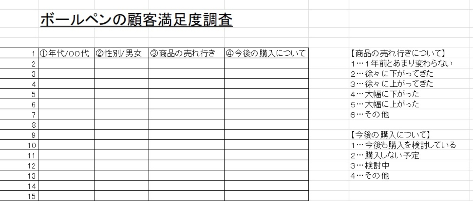 エクセルを使ったアンケートの作り方 設問の考え方から自動集計まで ビジネスで大活躍 大阪 梅田 天王寺 Noa