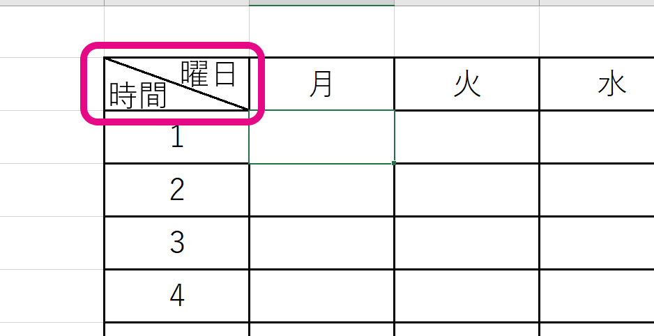 エクセルで斜め線を引く方法 複数セルにまたがる斜線や文字入れまで 大阪 梅田 天王寺 Noa